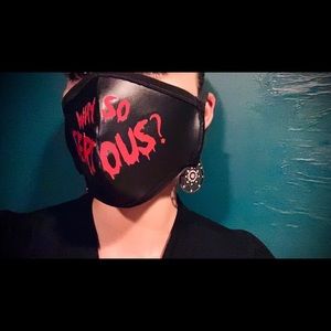 Black face mask, joker mask